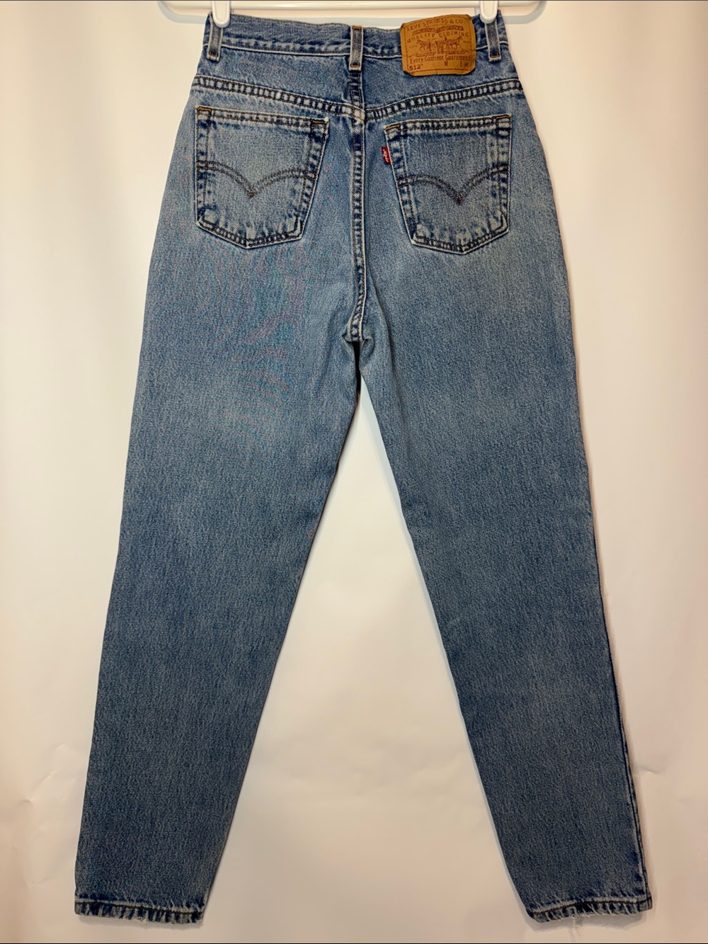 Vintage 90s Levi's 512 Slim Fit Tapered Leg Jeans Light Wash High Rise Size 6